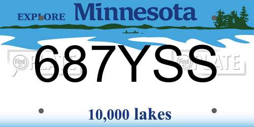 687YSS Minnesota License Plate