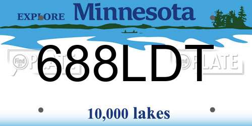 688LDT Minnesota License Plate
