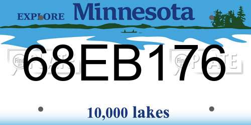 68EB176 Minnesota License Plate
