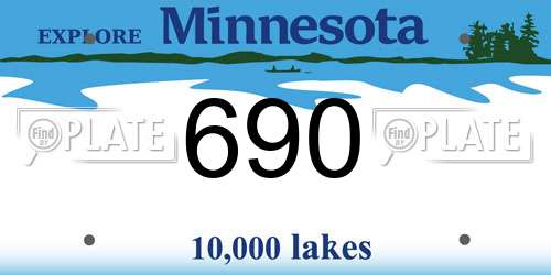 690 Minnesota License Plate