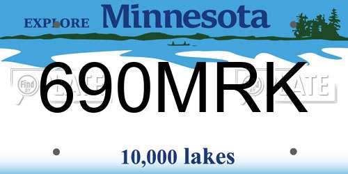 690MRK Minnesota License Plate
