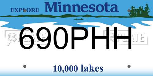 690PHH Minnesota License Plate