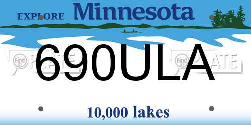 690ULA Minnesota License Plate