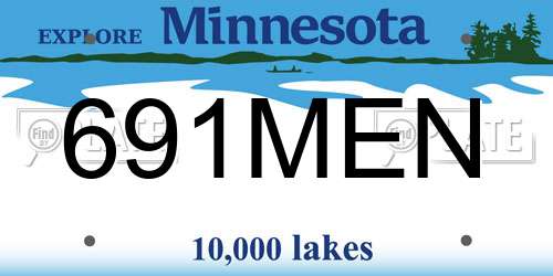 691MEN Minnesota License Plate