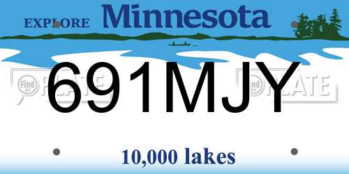 691MJY Minnesota License Plate