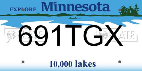 691TGX Minnesota License Plate