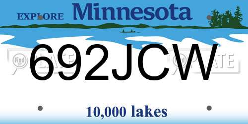692JCW Minnesota License Plate