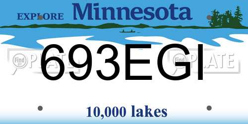 693EGI Minnesota License Plate