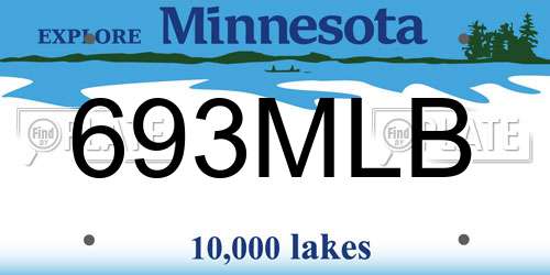 693MLB Minnesota License Plate