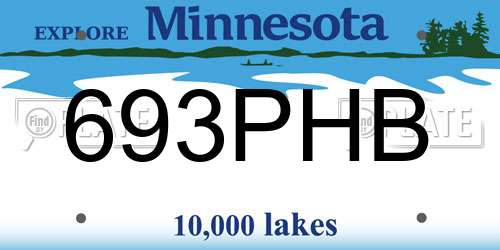 693PHB Minnesota License Plate