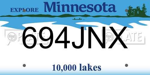 694JNX Minnesota License Plate