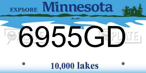 6955GD Minnesota License Plate
