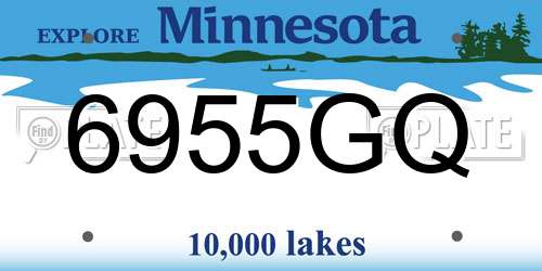 6955GQ Minnesota License Plate