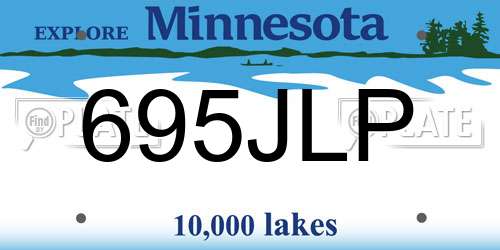 695JLP Minnesota License Plate