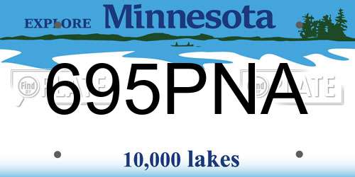 695PNA Minnesota License Plate