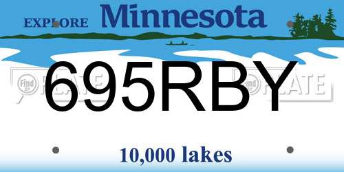 695RBY Minnesota License Plate