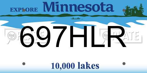 697HLR Minnesota License Plate