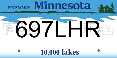 697LHR Minnesota License Plate