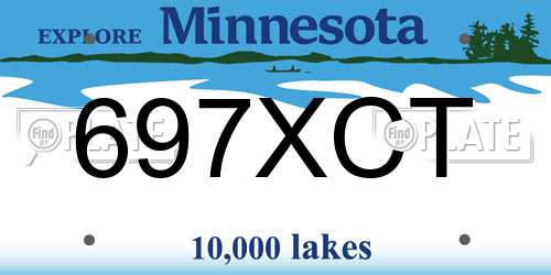 697XCT Minnesota License Plate