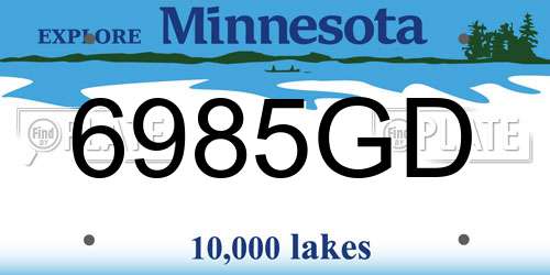 6985GD Minnesota License Plate