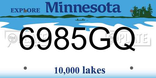 6985GQ Minnesota License Plate