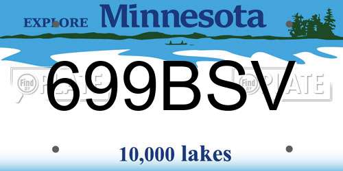 699BSV Minnesota License Plate