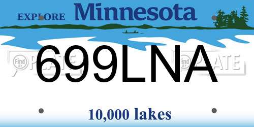 699LNA Minnesota License Plate