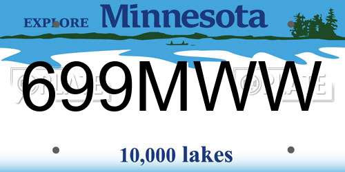 699MWW Minnesota License Plate