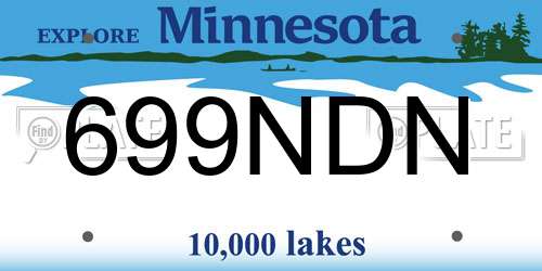 699NDN Minnesota License Plate