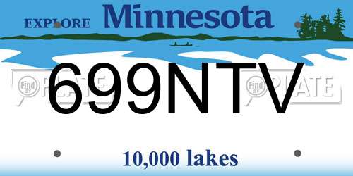 699NTV Minnesota License Plate
