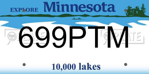 699PTM Minnesota License Plate