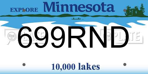699RND Minnesota License Plate
