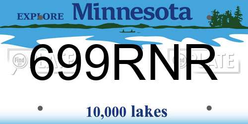 699RNR Minnesota License Plate