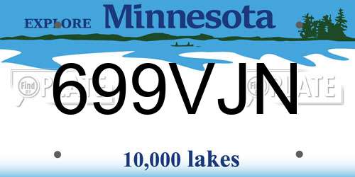 699VJN Minnesota License Plate