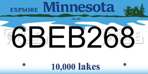 6BEB268 Minnesota License Plate