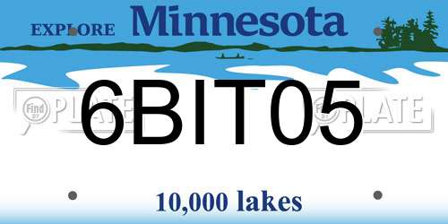 6BIT05 Minnesota License Plate