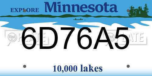 6D76A5 Minnesota License Plate