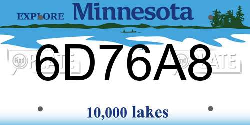6D76A8 Minnesota License Plate