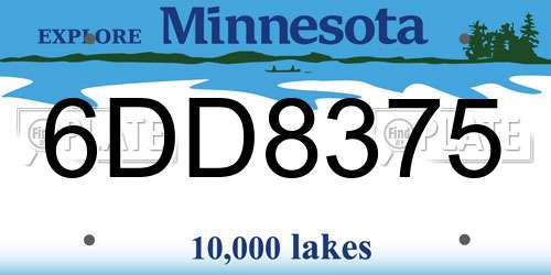 6DD8375 Minnesota License Plate