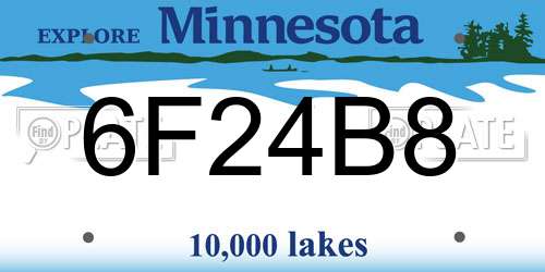 6F24B8 Minnesota License Plate
