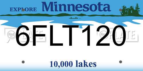 6FLT120 Minnesota License Plate