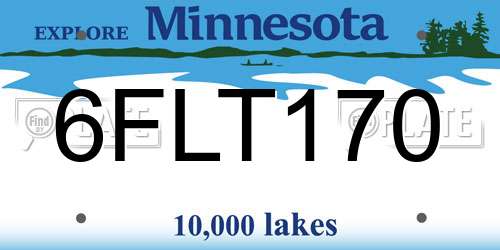 6FLT170 Minnesota License Plate