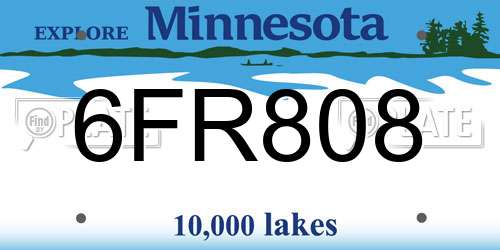 6FR808 Minnesota License Plate