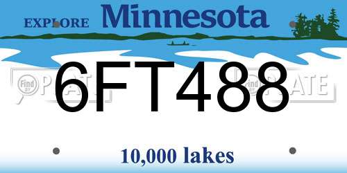 6FT488 Minnesota License Plate