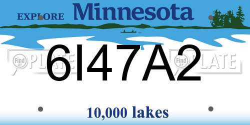 6I47A2 Minnesota License Plate