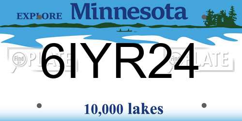 6IYR24 Minnesota License Plate