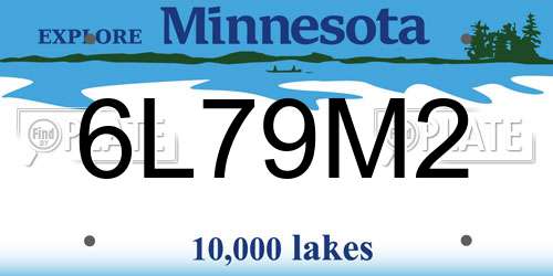 6L79M2 Minnesota License Plate