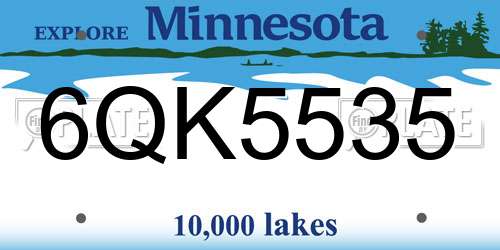 6QK5535 Minnesota License Plate