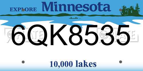 6QK8535 Minnesota License Plate