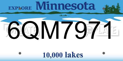 6QM7971 Minnesota License Plate